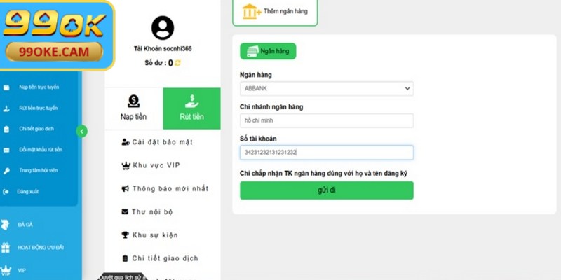 99OK - Sân Chơi Đẳng Cấp, Hiện Đại, Dẫn Đầu Xu Thế 33 Quá trình rút thưởng tại nhà cái diễn ra vô cùng nhanh chóng